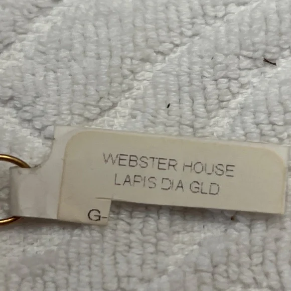 NWT Beautiful Lapis and 14K Gold Plated Drop Earrings.  Designer. - Picture 2 of 8